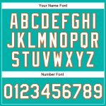 Personalized Aqua White Orange Baseball Jersey for Kids and Adults Personalized Aqua White-Orange Baseball Jersey