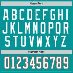 Custom Name & Number Aqua White-Orange Hockey Jersey - Personalized Team Sports Apparel Personalized Aqua White-Orange Hockey