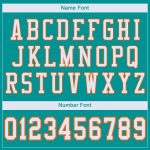 Custom Aqua White-Orange Football Jersey with Personalized Name and Number - Authentic Mesh Team Apparel Personalized Aqua