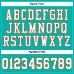 Personalized Aqua White Orange Football Jersey for Kids - Size 4 Mesh Jersey Personalized Aqua White-Orange Mesh Football