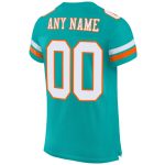 Personalized Aqua White Orange Football Jersey Mesh for Team Spirit and Customization Personalized Aqua White-Orange Mesh