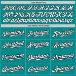 Custom Name and Number Authentic Fashion Baseball Jersey - Personalized Aqua White Pink-Black Design Personalized Aqua White