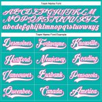 Personalized Aqua White Pink Hockey Jersey Lace Neck Design for Fans Personalized Aqua White-Pink Hockey Lace Neck Jersey
