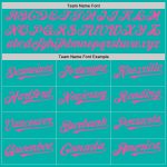 Custom Name and Number Aqua White-Pink Pinstripe Baseball Jersey - Personalized Authentic Split Fashion Team Gear Personalized