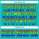 Custom Name Number 3D Baseball Jersey Personalized Aqua White Pinstripe Rainbow Navy Pink Personalized Aqua White Pinstripe
