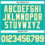 Custom Name Number Authentic Baseball Jersey - Personalized Aqua White Pinstripe White Yellow Personalized Aqua White Pinstripe