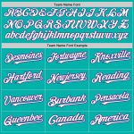 Custom Baseball Jersey - Personalized Aqua White Purple Arm Shapes with Name and Number - Authentic Team Apparel Personalized