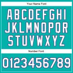 Custom Name and Number Authentic Baseball Jersey - Personalized Aqua White-Purple Team Jersey Personalized Aqua White-Purple