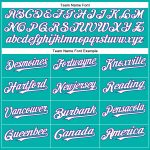 Personalized Authentic Baseball Jersey in Aqua White and Purple Colors Personalized Aqua White-Purple Authentic Baseball