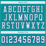 Custom Authentic Football Jersey - Personalized Aqua White-Purple Mesh with Name and Number Personalized Aqua White-Purple
