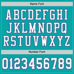 Personalized Football Jersey in Aqua White and Purple Mesh for Kids Age 4 Personalized Aqua White-Purple Mesh Football Jersey