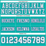Personalized Football Jersey Aqua White Purple Mesh for Kids Size 5 Personalized Aqua White-Purple Mesh Football Jersey 5