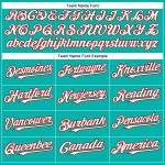 Personalized Aqua White Red Baseball Jersey - Custom Team Apparel 2 Personalized Aqua White-Red Baseball Jersey 2