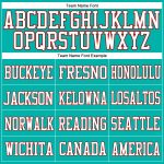 Personalized Authentic Football Jersey in Aqua White-Red Mesh Personalized Aqua White-Red Mesh Authentic Football Jersey