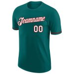 Personalized Performance T-Shirt in Aqua and White-Red for Men and Women Personalized Aqua White-Red Performance T-Shirt