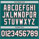 Custom Name and Number Aqua White-Red Performance T-Shirt for Teams - Personalized Sportswear Personalized Aqua White-Red