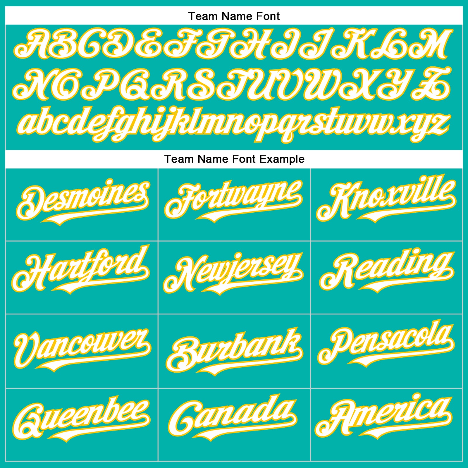Personalized Aqua White-Yellow Authentic Baseball Jersey Team Custom Name and Number Custom Name and Number Personalized Authentic Baseball Jersey - Aqua White and Yellow Team Jersey Personalized Aqua White-Yellow - Image 4