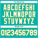 Custom Name and Number Personalized Authentic Baseball Jersey - Aqua White and Yellow Team Jersey Personalized Aqua White-Yellow