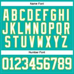 Personalized Aqua Yellow Hockey Lace Neck Jersey for Men and Women Personalized Aqua White-Yellow Hockey Lace Neck Jersey