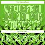 Personalized 3D Abstract Arrow Baseball Jersey in Aurora Green Black-White Personalized Aurora Green Black-White 3D Abstract