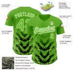 Personalized 3D Abstract Arrow Baseball Jersey in Aurora Green Black-White Personalized Aurora Green Black-White 3D Abstract