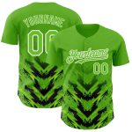 Custom Name Number Baseball Jersey - Personalized 3D Pattern Design in Aurora Green Black-White, Abstract Arrow Style Personalized