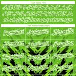 Custom Name Number Baseball Jersey - Personalized 3D Pattern Design in Aurora Green Black-White, Abstract Arrow Style Personalized