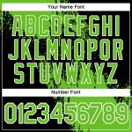 Personalized 3D Abstract Brush Stroke T-Shirt with Custom Name and Number - Aurora Green Black-White Team Style Personalized