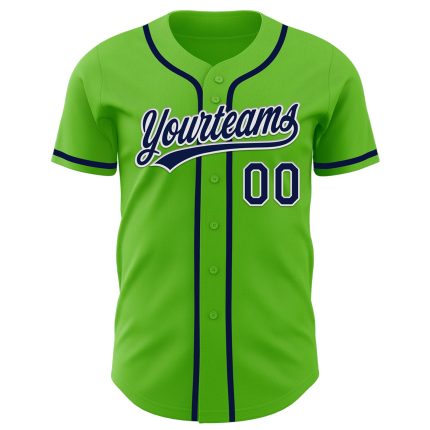 Custom Name and Number Authentic Baseball Jersey in Aurora Green Navy-White - Personalized Team Apparel Personalized Aurora