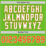 Custom Name and Number Personalized Baseball Jersey with Aurora Green Orange-White Twinkle Star 3D Gradient Design Personalized