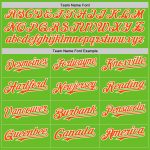 Custom Name and Number Personalized Baseball Jersey with Aurora Green Orange-White Twinkle Star 3D Gradient Design Personalized