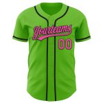 Personalized Aurora Baseball Jersey Green Pink-Black | Custom Sports Apparel Personalized Aurora Green Pink-Black Baseball
