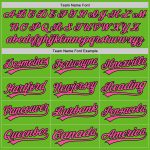 Personalized Aurora Baseball Jersey Green Pink-Black | Custom Sports Apparel Personalized Aurora Green Pink-Black Baseball
