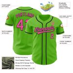 Personalized Aurora Baseball Jersey Green Pink-Black | Custom Sports Apparel Personalized Aurora Green Pink-Black Baseball