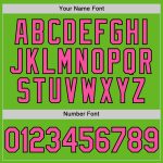 Personalized Aurora Baseball Jersey Green Pink-Black | Custom Sports Apparel Personalized Aurora Green Pink-Black Baseball
