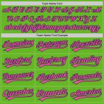Personalized Green Pink-Navy Aurora Baseball Jersey for Custom Team Wear Personalized Aurora Green Pink-Navy Baseball Jersey
