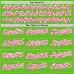 Custom Name and Number Authentic Baseball Jersey, Personalized 3D Gradient Aurora Green Pink-White Twinkle Star Design Personalized