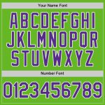 Custom Authentic Baseball Jersey with Personalized Name and Number - Aurora Green Purple White Personalized Aurora Green