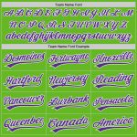 Custom Authentic Baseball Jersey with Personalized Name and Number - Aurora Green Purple White Personalized Aurora Green