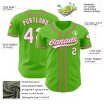 Custom Name Number Baseball Jersey - Personalized Aurora Green White-Pink Authentic Team Jersey Personalized Aurora Green