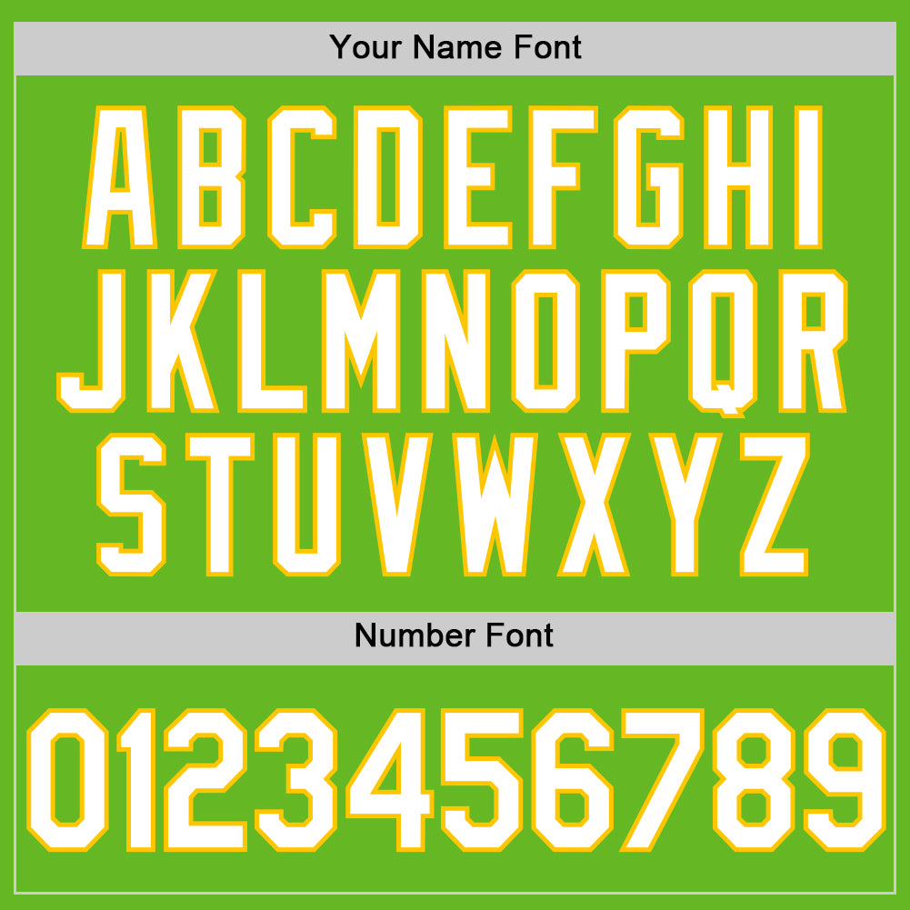 Personalized Green White-Yellow Baseball Jersey for Kids and Adults Personalized Aurora Green White-Yellow Baseball Jersey - Image 5