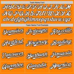 Personalized Softball Jersey Unisex Black Orange Pinstripe Two-Button White Design Personalized Bay Orange Black Pinstripe