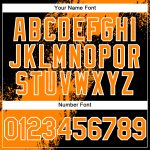 Personalized 3D Abstract Brush Stroke Baseball Jersey - Bay Orange Black-White Personalized Bay Orange Black-White 3D Abstract