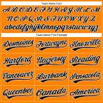 Custom Name Number Authentic Baseball Jersey - Personalized Bay Orange Black-White Team Personalized Bay Orange Black-White