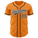 Personalized Orange Black-White Baseball Jersey for Men and Women Personalized Bay Orange Black-White Baseball Jersey
