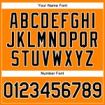 Personalized Orange Black-White Baseball Jersey for Men and Women Personalized Bay Orange Black-White Baseball Jersey