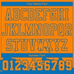 Personalized Bay Orange Blue Color Splash Basketball Jersey Round Neck Suit Personalized Bay Orange Blue Color Splash Round