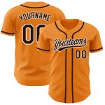 Custom Bay Orange Brown and White Baseball Jersey for Personalized Style Personalized Bay Orange Brown-White Baseball Jersey