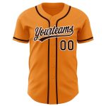 Custom Bay Orange Brown and White Baseball Jersey for Personalized Style Personalized Bay Orange Brown-White Baseball Jersey