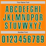 Personalized Bay Orange Baseball Jersey - Green and White Baseball Shirt 2 Personalized Bay Orange Kelly Green-White Baseball